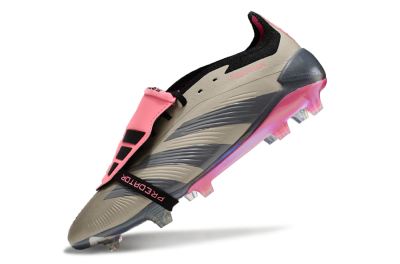 Men's Adidas Predator Elite Foldover Tongue FG Football Boots - Pink/Black/Silver/Gold
