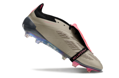 Men's Adidas Predator Elite Foldover Tongue FG Football Boots - Pink/Black/Silver/Gold