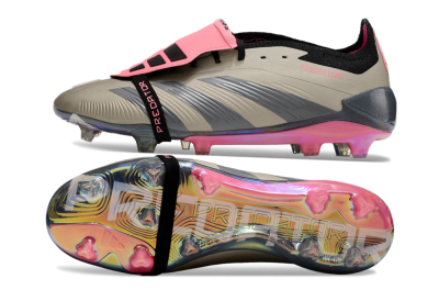 Men's Adidas Predator Elite Foldover Tongue FG Football Boots - Pink/Black/Silver/Gold