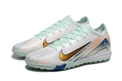 Men's Nike Air Zoom Mercurial Vapor 16 Elite TF Football Shoes - Jade/Blue/Gold
