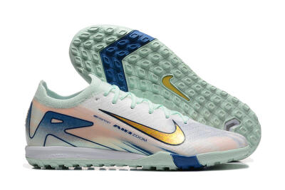 Men's Nike Air Zoom Mercurial Vapor 16 Elite TF Football Shoes - Jade/Blue/Gold