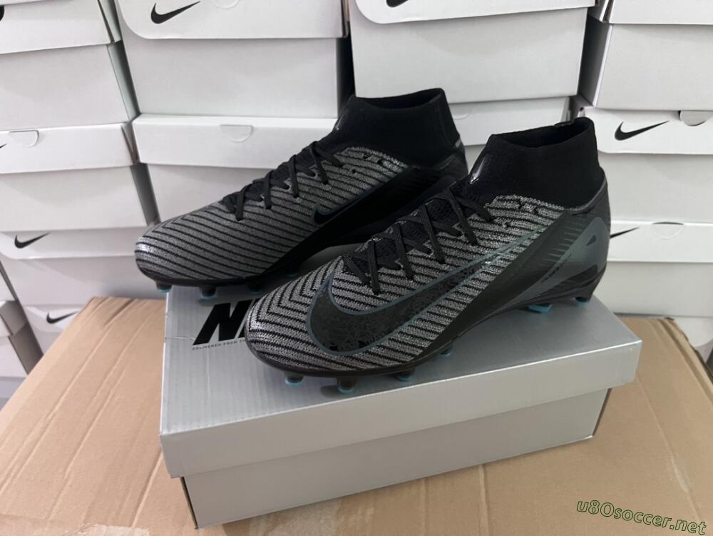 Unisex Nike Air Zoom Mercurial Superfly 10 Elite AG Football Boots - Blue/Silver/Jade