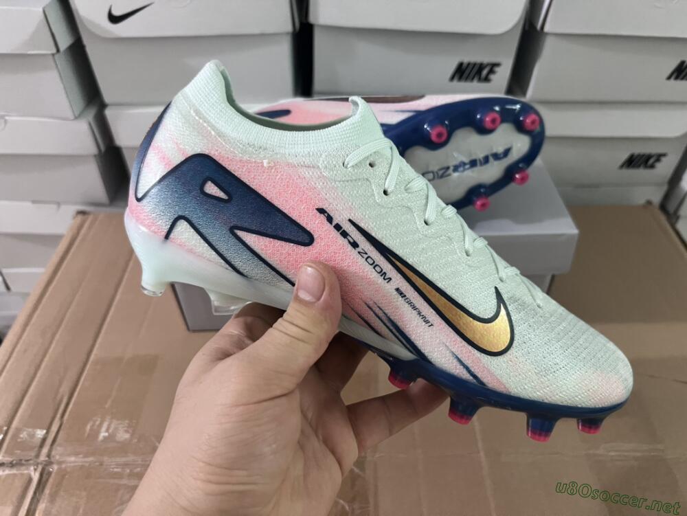 Unisex Nike Air Zoom Mercurial Vapor 16 Elite AG Football Boots - Jade/Yellow/Pink/Blue