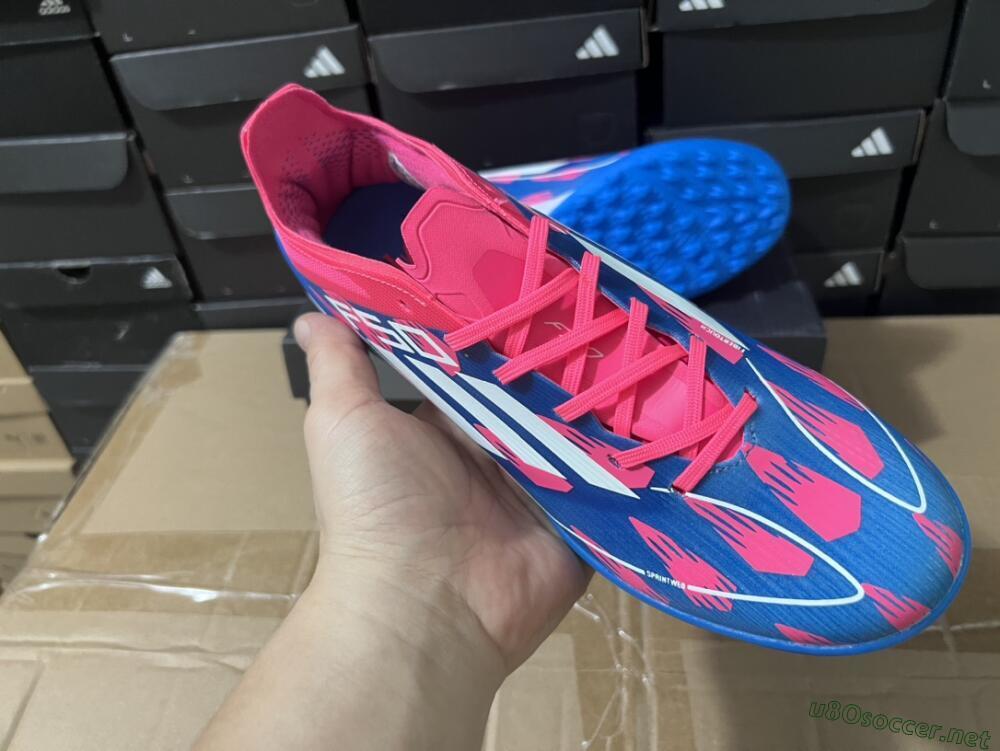 Men's Adidas F50 Elite TF Football Shoes - Blue/Pink/White