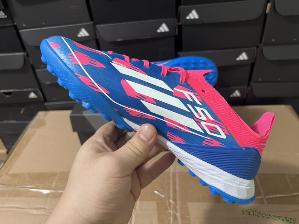 Men's Adidas F50 Elite TF Football Shoes - Blue/Pink/White