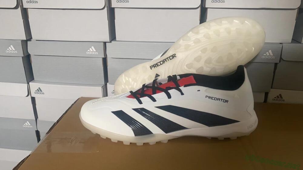 Men's Adidas Predator 24 Elite TF Football Shoes - White/Black/Red