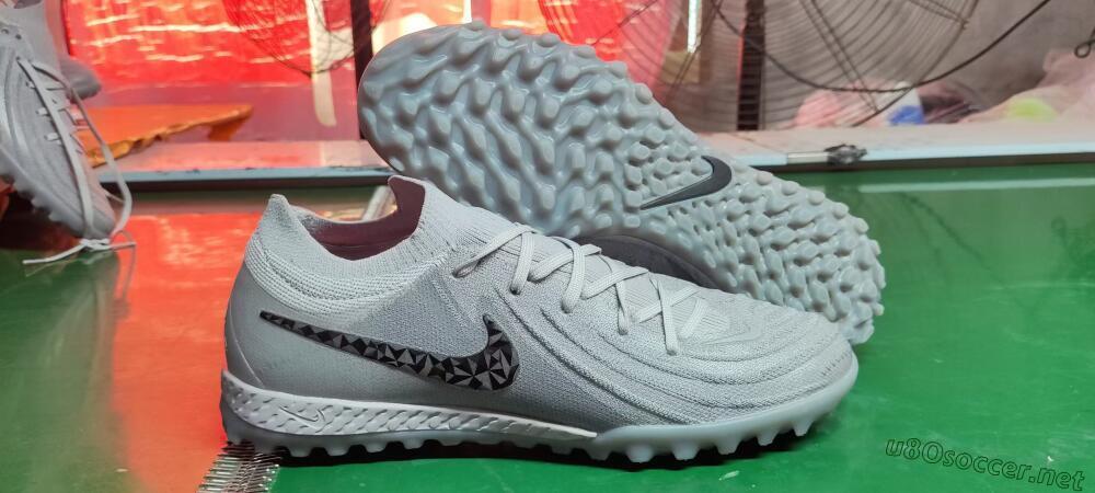 Men's Nike Phantom GX 2 Elite TF Football Shoes - Grey/Black