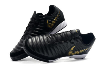 Men's Nike Tiempo Ligera 4 IC Football Shoes - Black/Gold/White