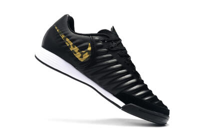 Men's Nike Tiempo Ligera 4 IC Football Shoes - Black/Gold/White