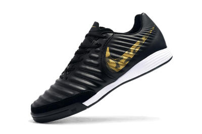 Men's Nike Tiempo Ligera 4 IC Football Shoes - Black/Gold/White