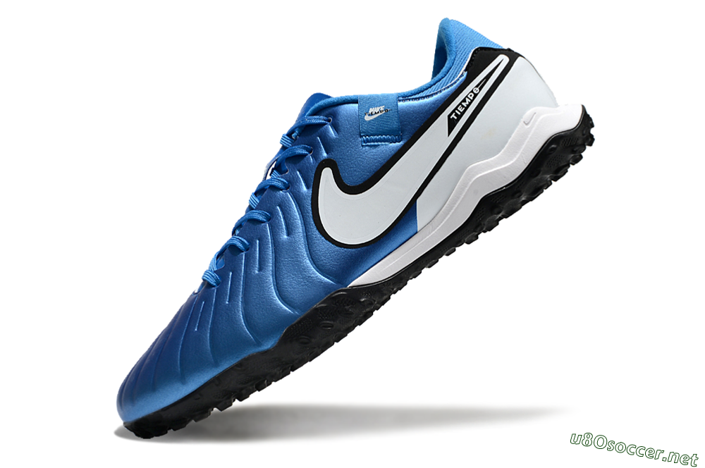 Men's Nike Tiempo Legend 10 Academy TF Football Shoes - Blue/White/Black 5