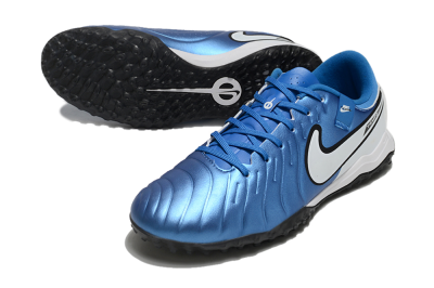 Men's Nike Tiempo Legend 10 Academy TF Football Shoes - Blue/White/Black