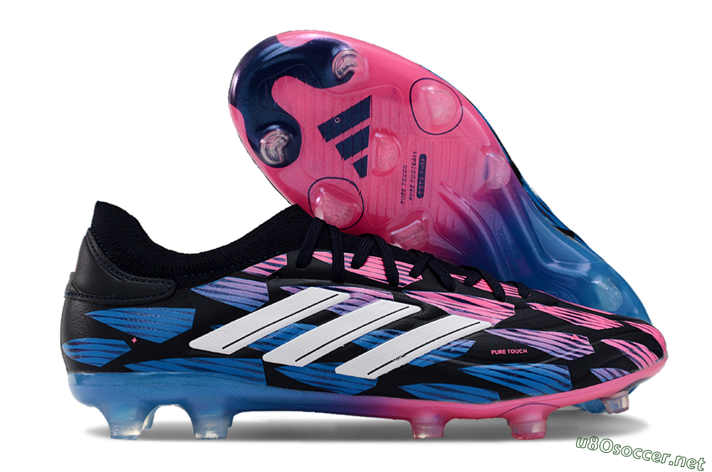 Men's Adidas Copa Pure 2 FG Football Boots - Black/Pink/Blue 2