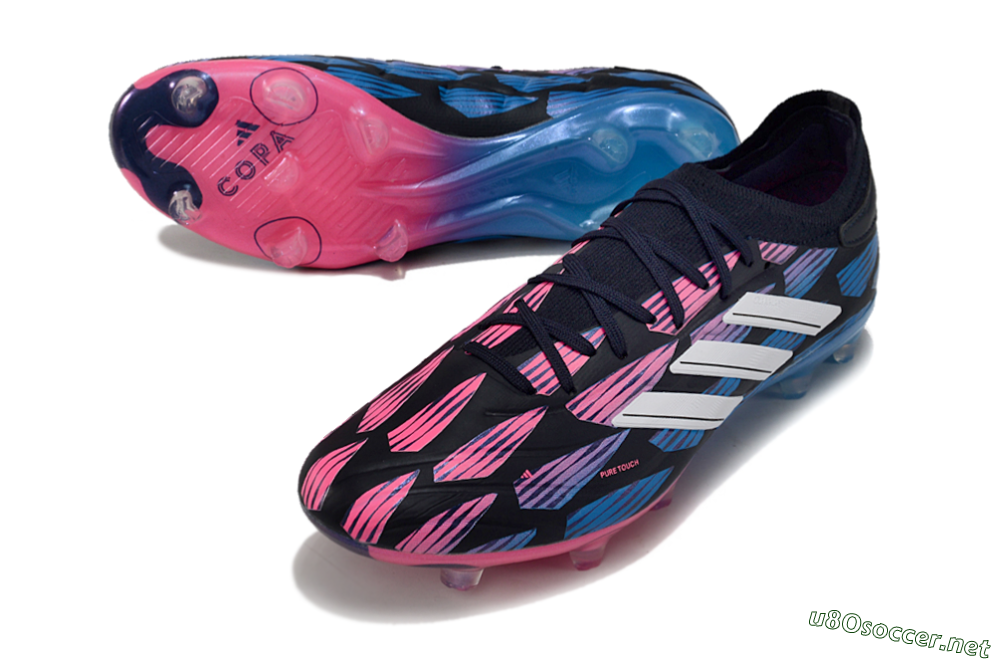 Men's Adidas Copa Pure 2 FG Football Boots - Black/Pink/Blue 3