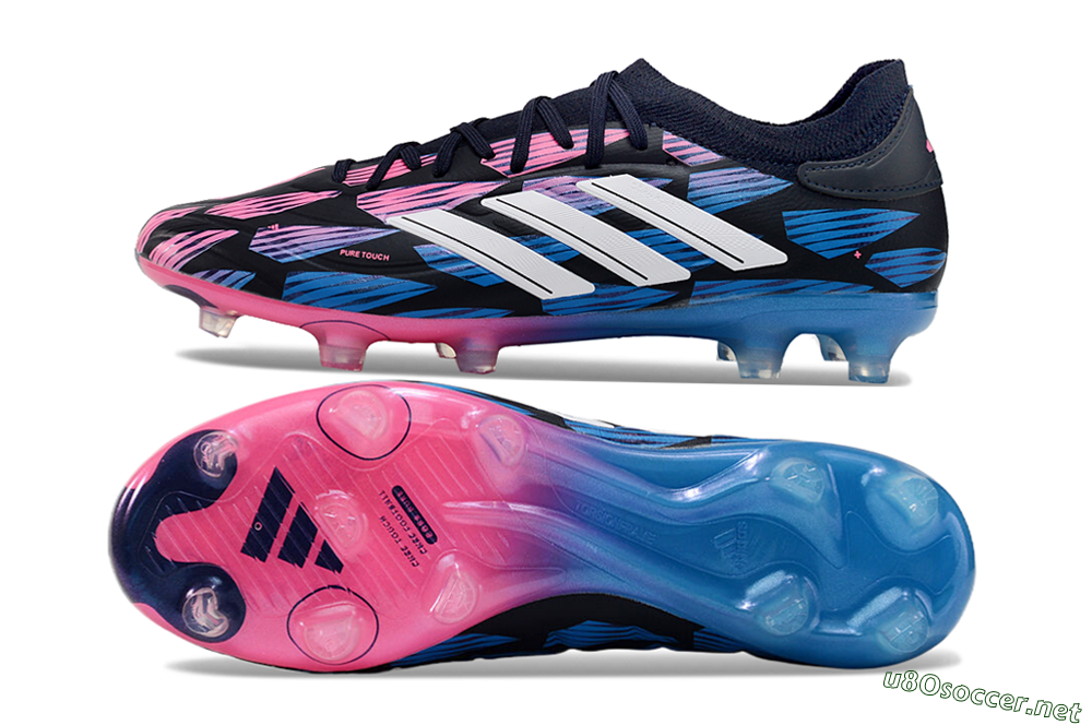 Men's Adidas Copa Pure 2 FG Football Boots - Black/Pink/Blue 1