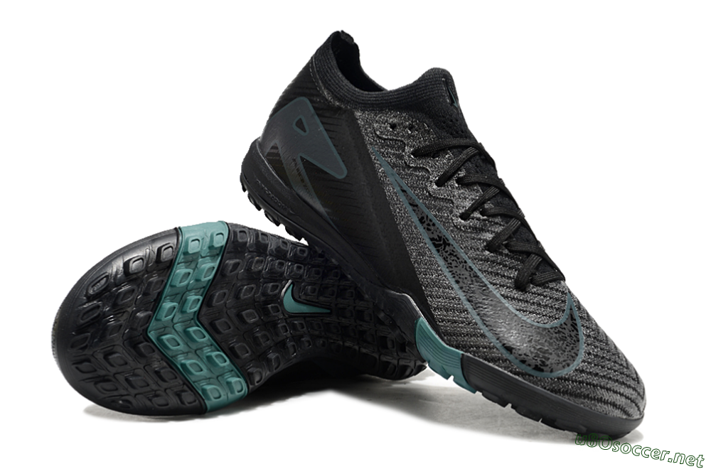 Unisex Nike Air Zoom Mercurial Vapor 16 Elite TF Football Shoes - Black/Blue/Grey 3