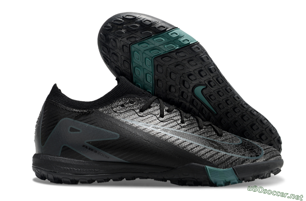 Unisex Nike Air Zoom Mercurial Vapor 16 Elite TF Football Shoes - Black/Blue/Grey 2