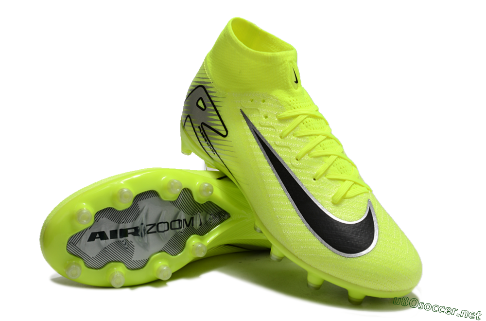 Unisex Nike Air Zoom Mercurial Superfly 10 Elite AG Football Boots - Yellow/Silver/Black 3