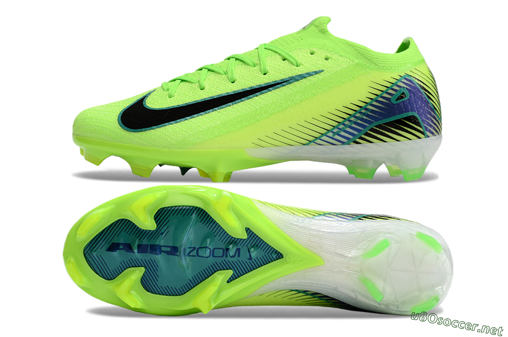 Unisex Nike Air Zoom Mercurial Vapor 16 Elite FG Football Boots - Green/Black 1