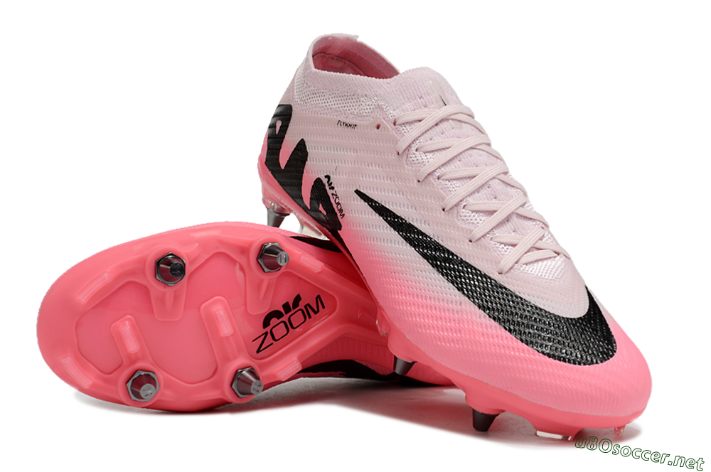 Men's Nike Air Zoom Mercurial Vapor 15 Elite SG Football Boots - Pink/Black 4