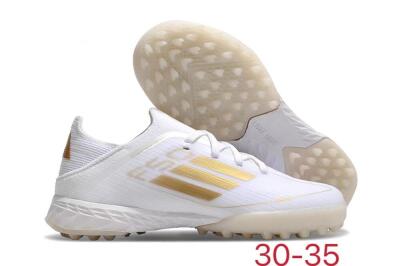 Men's Kids Adidas F50 Elite TF Football Shoes - White/Gold