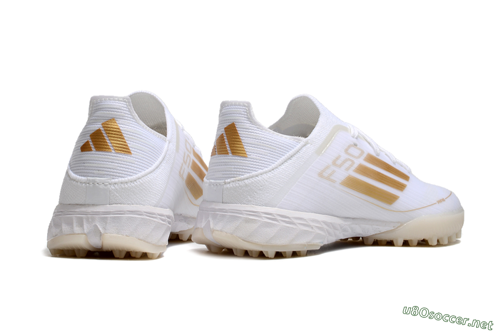 Men's Kids Adidas F50 Elite TF Football Shoes - White/Gold 7