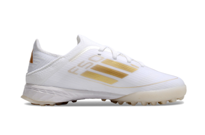 Men's Kids Adidas F50 Elite TF Football Shoes - White/Gold