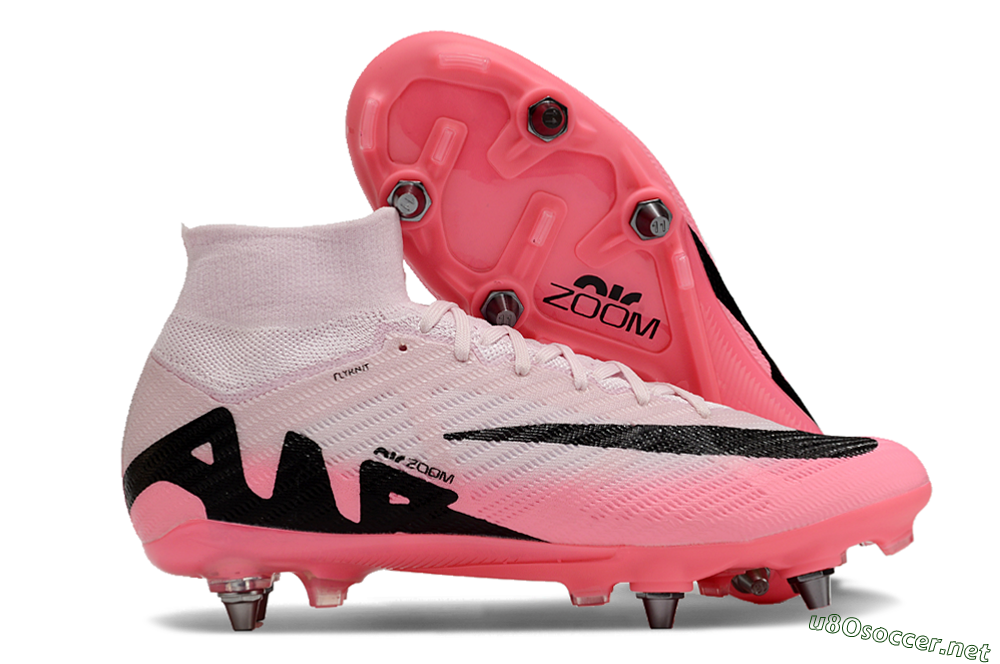 Men's Nike Air Zoom Mercurial Superfly 9 Elite SG Football Boots - Pink/Black 2