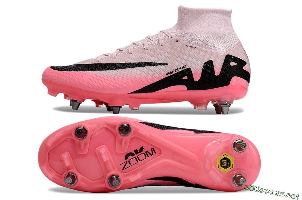 Men's Nike Air Zoom Mercurial Superfly 9 Elite SG Football Boots - Pink/Black 1