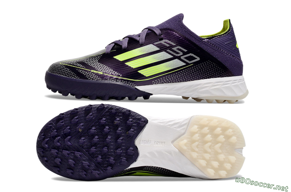 Kids Kids Adidas F50 Elite TF Football Shoes - Purple/Green/White 1