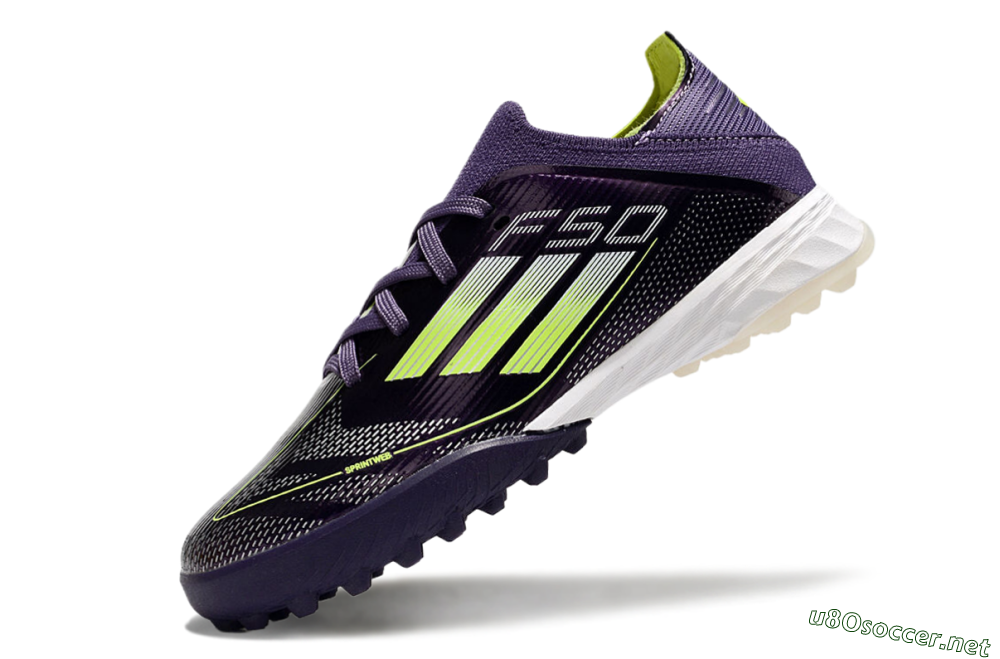 Kids Kids Adidas F50 Elite TF Football Shoes - Purple/Green/White 5