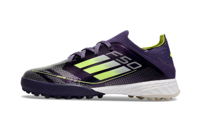 Kids Kids Adidas F50 Elite TF Football Shoes - Purple/Green/White