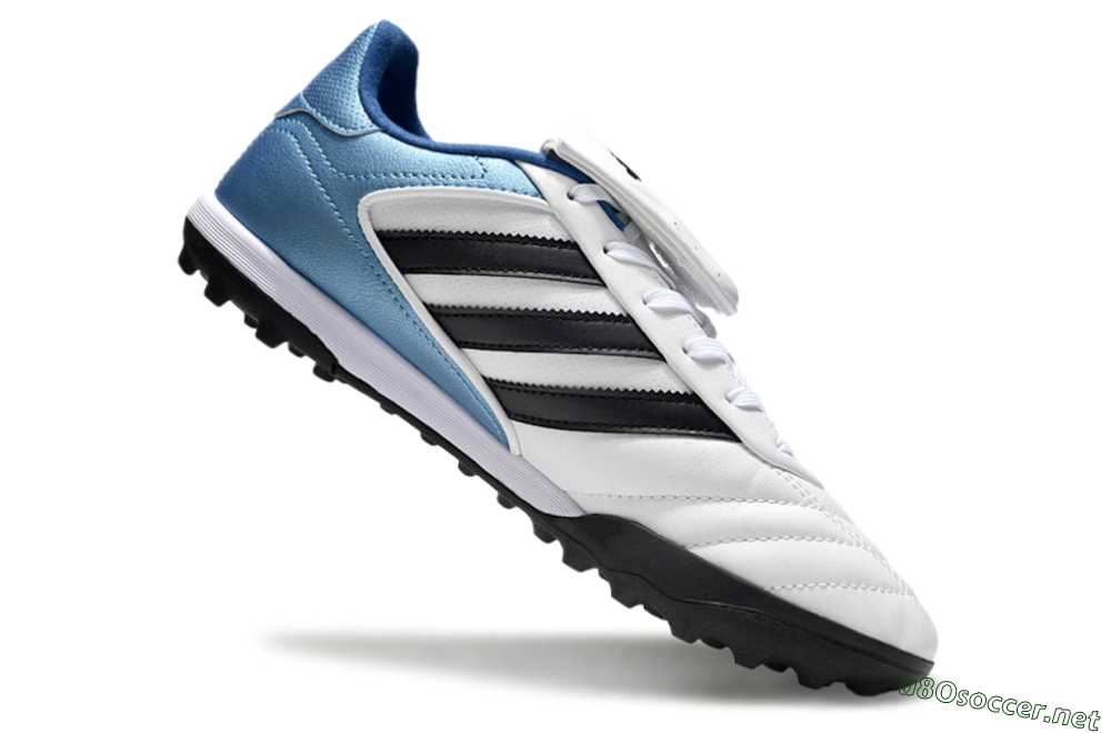 Men's Adidas Copa Gloro 2 TF Football Shoes - White/Black/Blue 4