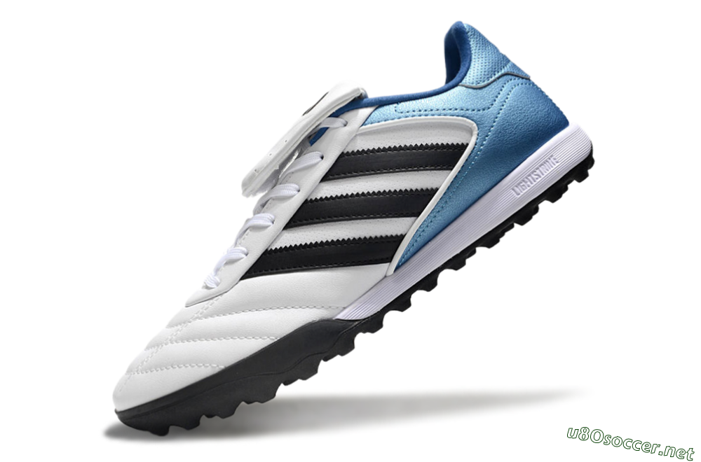 Men's Adidas Copa Gloro 2 TF Football Shoes - White/Black/Blue 5