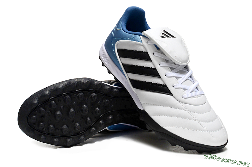 Men's Adidas Copa Gloro 2 TF Football Shoes - White/Black/Blue 3