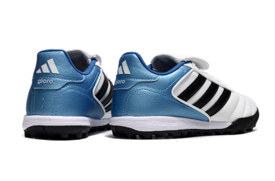 Men's Adidas Copa Gloro 2 TF Football Shoes - White/Black/Blue