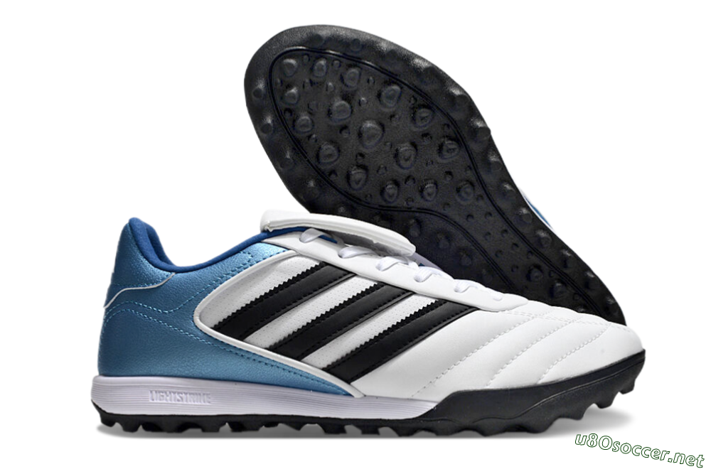 Men's Adidas Copa Gloro 2 TF Football Shoes - White/Black/Blue 2