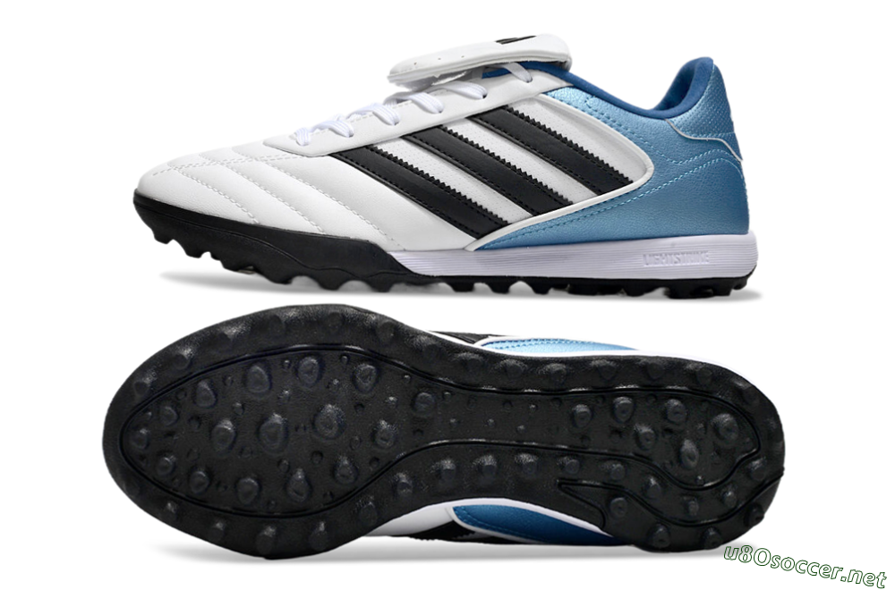 Men's Adidas Copa Gloro 2 TF Football Shoes - White/Black/Blue 1
