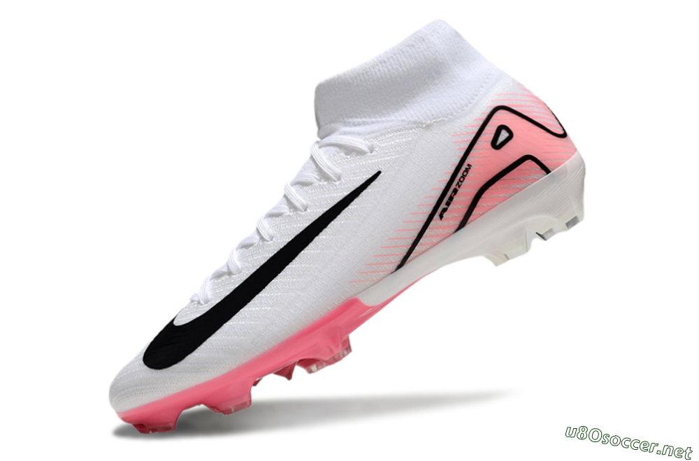 Men's Nike Air Zoom Mercurial Superfly10 Elite FG Football Boots - White/Pink/Black 5