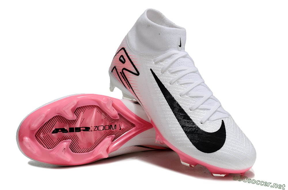 Men's Nike Air Zoom Mercurial Superfly10 Elite FG Football Boots - White/Pink/Black 3