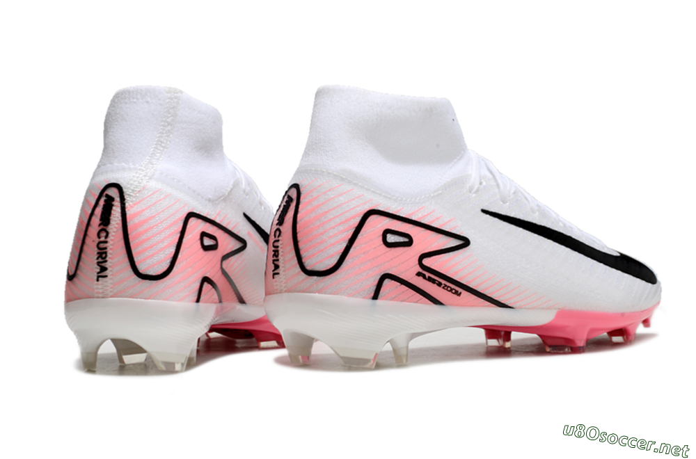 Men's Nike Air Zoom Mercurial Superfly10 Elite FG Football Boots - White/Pink/Black 6
