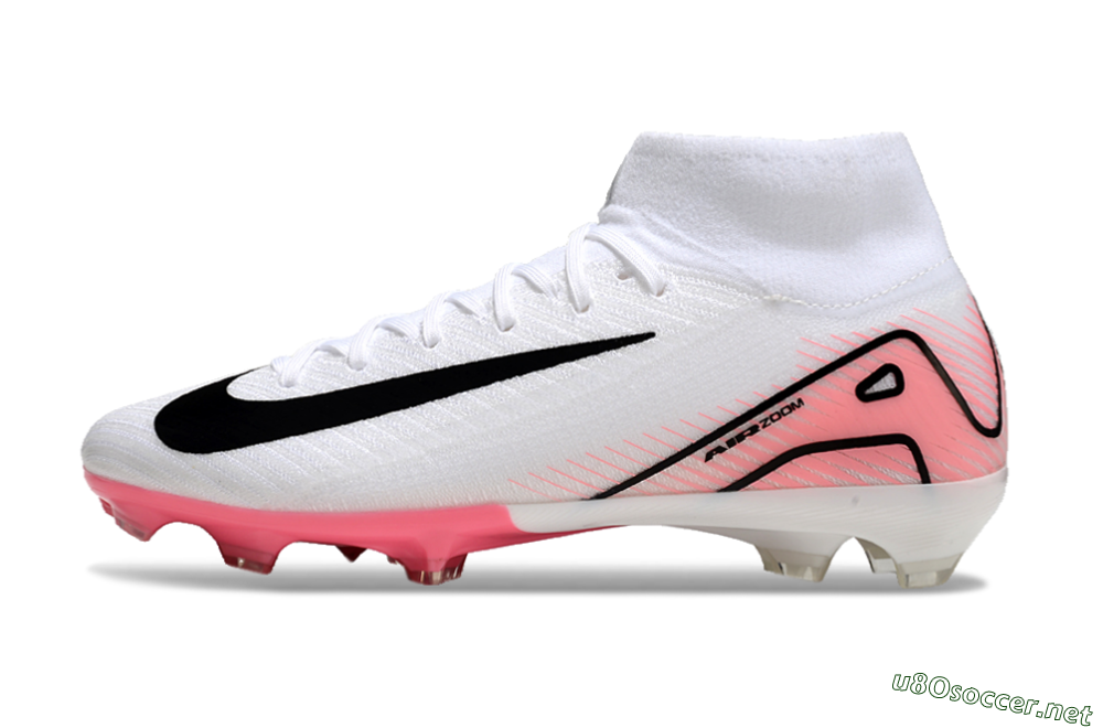 Men's Nike Air Zoom Mercurial Superfly10 Elite FG Football Boots - White/Pink/Black 0