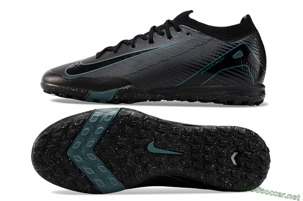 Women's Nike Air Zoom Mercurial Vapor 16 Elite TF Football Shoes - Grey/Black/Blue 1