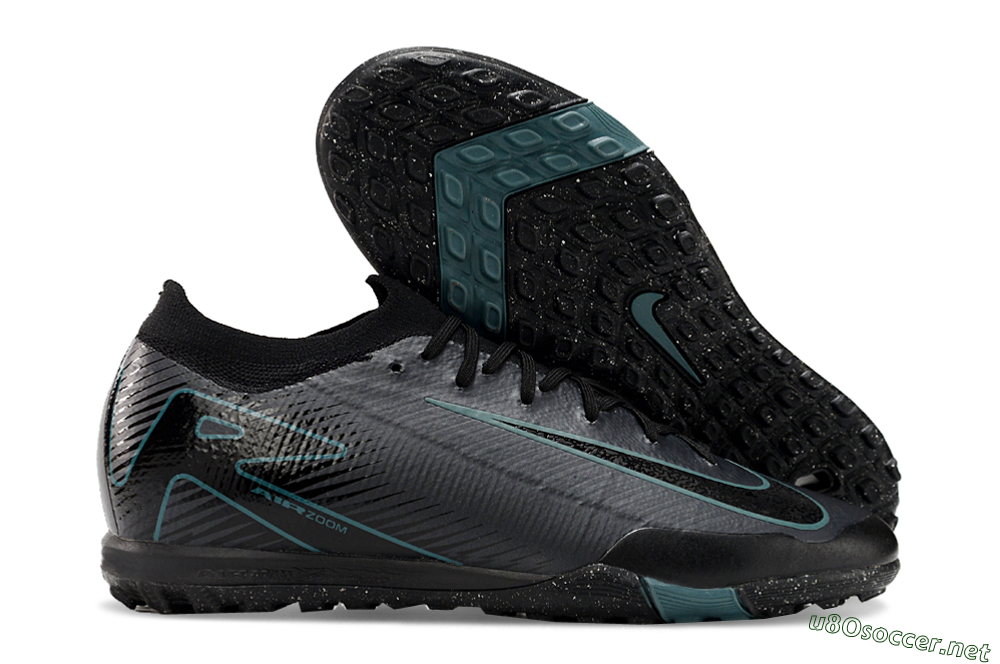 Women's Nike Air Zoom Mercurial Vapor 16 Elite TF Football Shoes - Grey/Black/Blue 2