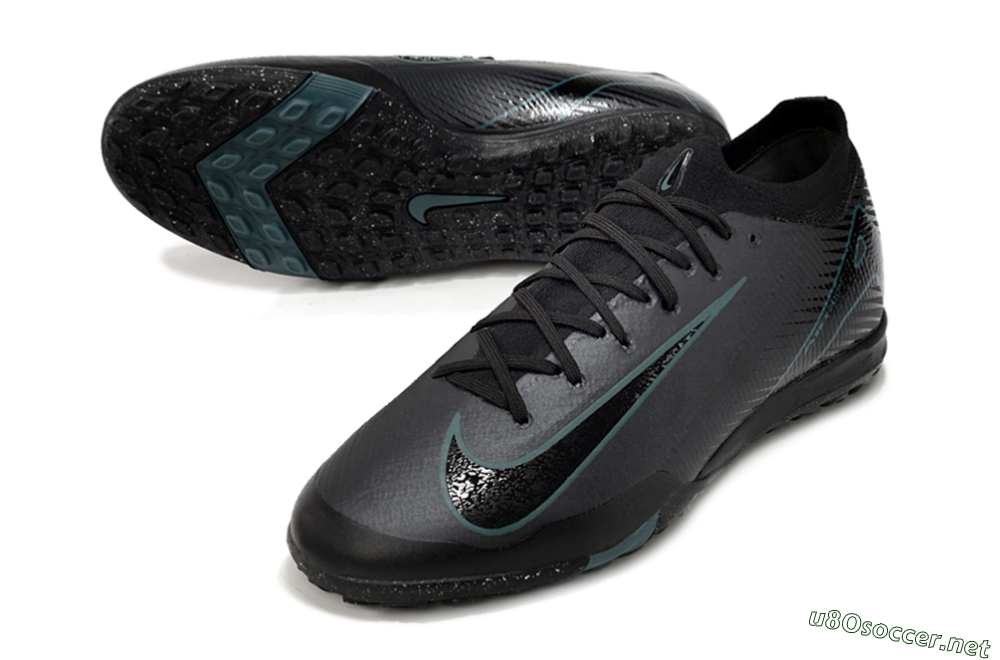 Women's Nike Air Zoom Mercurial Vapor 16 Elite TF Football Shoes - Grey/Black/Blue 3