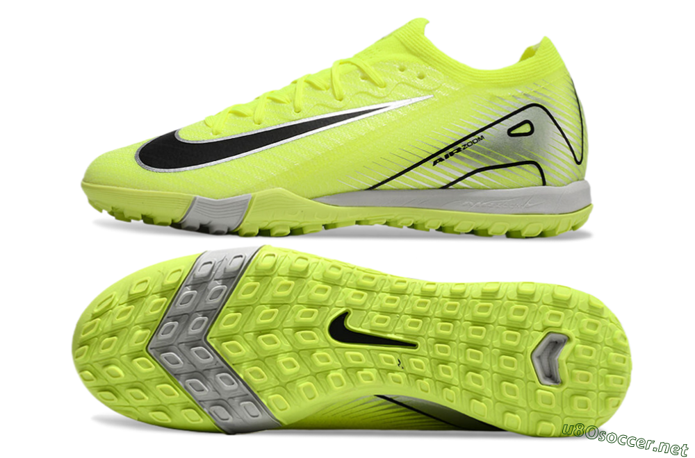 Men's Nike Air Zoom Mercurial Vapor 16 Elite TF Football Shoes - Yellow/Black/White 8