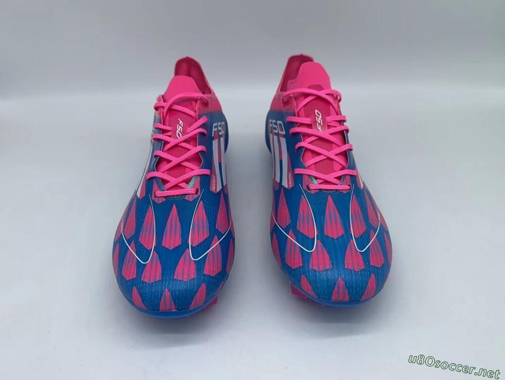 Men's Adidas F50 Elite FG Football Boots - Pink/Blue/White