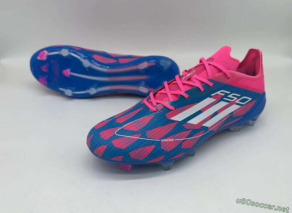 Men's Adidas F50 Elite FG Football Boots - Pink/Blue/White