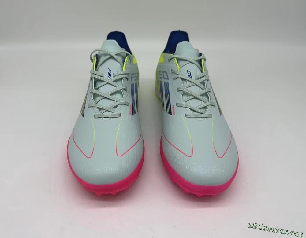 Men's Adidas F50 Pro TF Football Shoes - Almost Blue/Semi Lucid Blue/Semi Solar Yellow