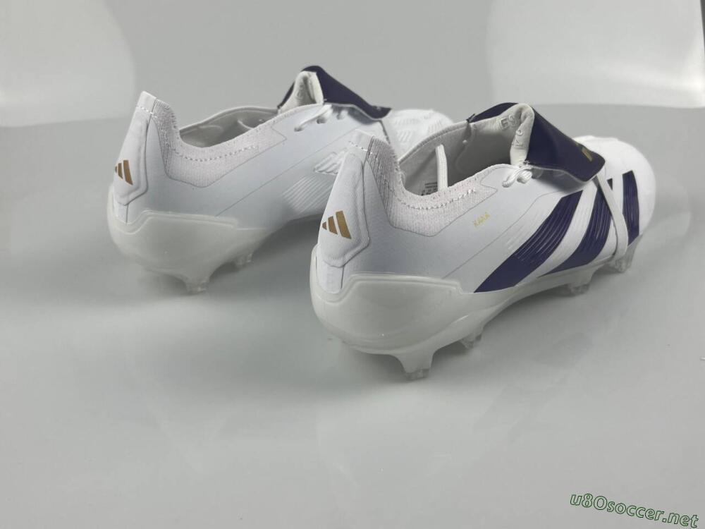 Men's Adidas Predator Elite Foldover Tongue FG Football Boots - White/Black/Gold